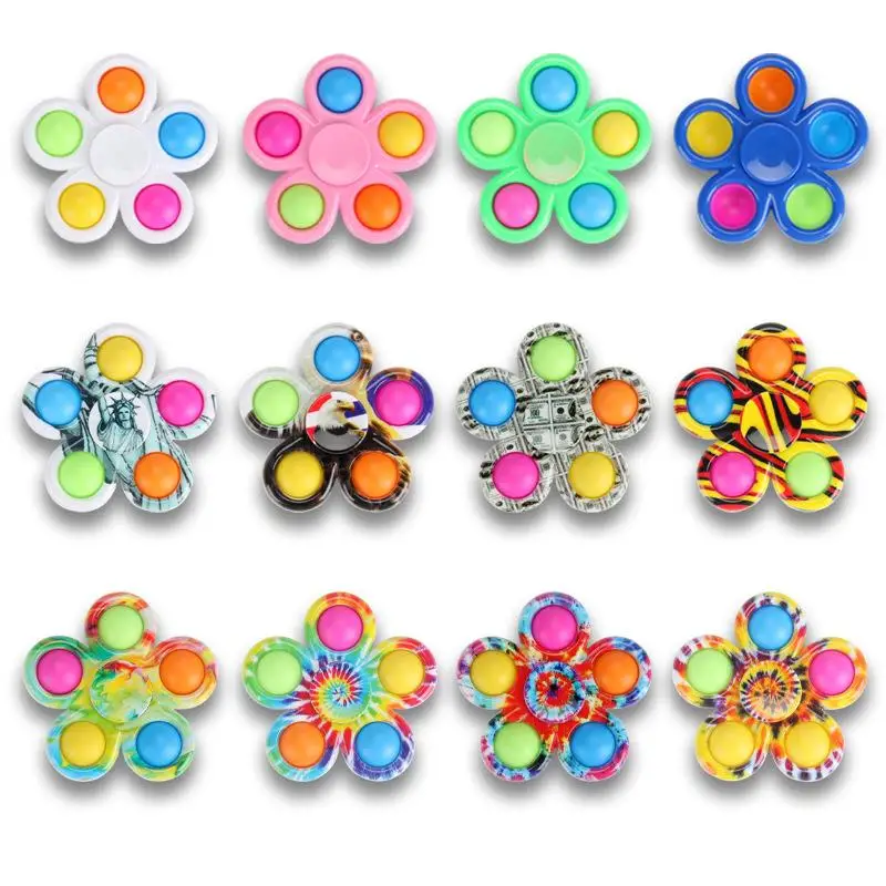 

Simpel Dimpel Fidget Spinner Toy Plush Pop Bubble Anti Stress Spinning Adult Children Autism Adhd Relief Flip Toys for Boys Gift