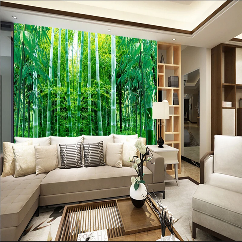 Самоклеящаяся 3D настенная бумага с изображением бамбукового леса | Обустройство
