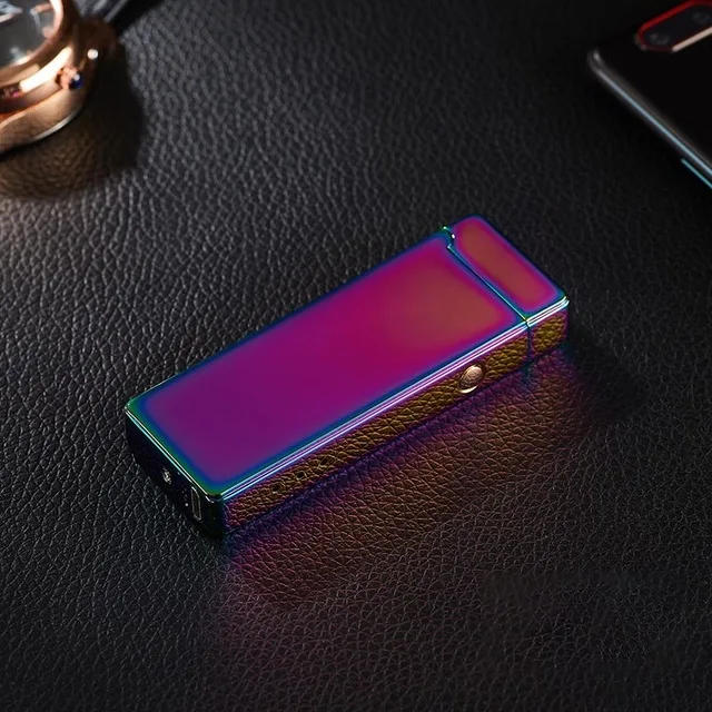 Зажигалка USB Электронная плазменная Зажигалка для курения Электронная зажигалка с выгравированным именем - Цвет: purple 2