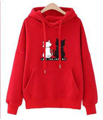 

Cat Printed Cartton 2022 New Design Hot Sale Hoodies Sweatshirts Women Casual Kawaii Harajuku Sweat Girls European Tops Korean