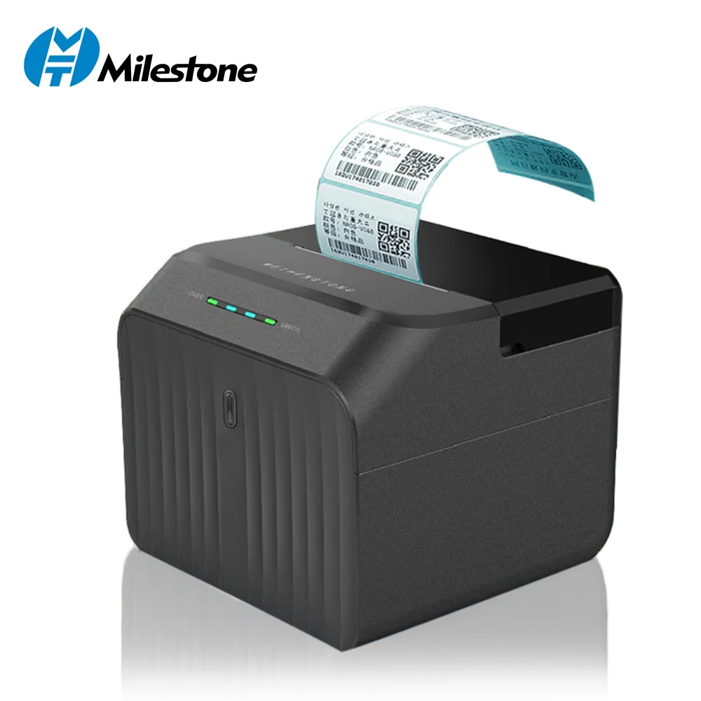 

Milestone 58mm Barcode Thermal Label Printer Desktop Label Printer Sticker USB/Bluetooth Google Play With Android Windows
