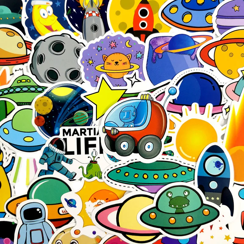 10/50 шт./упак. Alien космический корабль мультфильм НЛО астронавт водостойкая