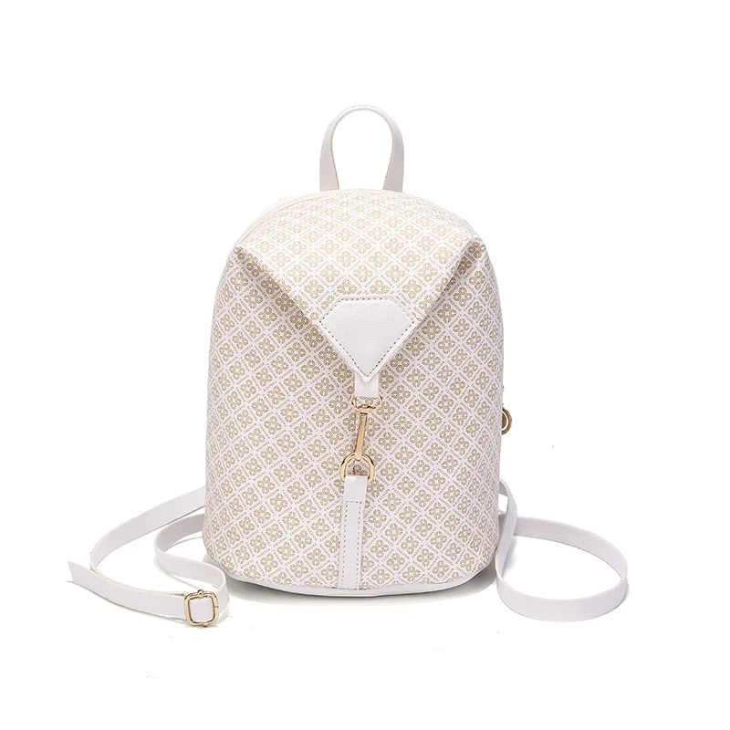 

Women's Bag 2021 Autumn Winter Retro Printed Color Lock Backpack Simple Large-Capacity Bucket Mobile Phone Bag