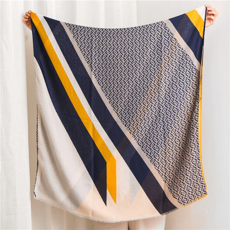 2019 Ladies Geometric Scarf Summer Spring Luxury Brand Women Shawl High Quality Fashion Pashmina Cotton Head hijab Scarves | Аксессуары