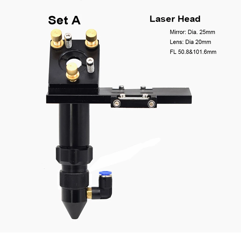 Набор лазерных головок CO2 зеркало 25 мм Фокусирующая линза 20 фокусное расстояние 50