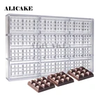 Поликарбонатные формы для шоколада, 32 полости, 5,6 г, 30*30*7,5 мм, инструменты для выпечки шоколада, квадратная пластиковая форма, украшение для шоколадной пробки