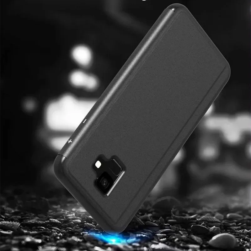 

Zeallion For Sony Xperia 5 Mirror Flip Phone Case Stand Holder Plating PU Leather Back Cover