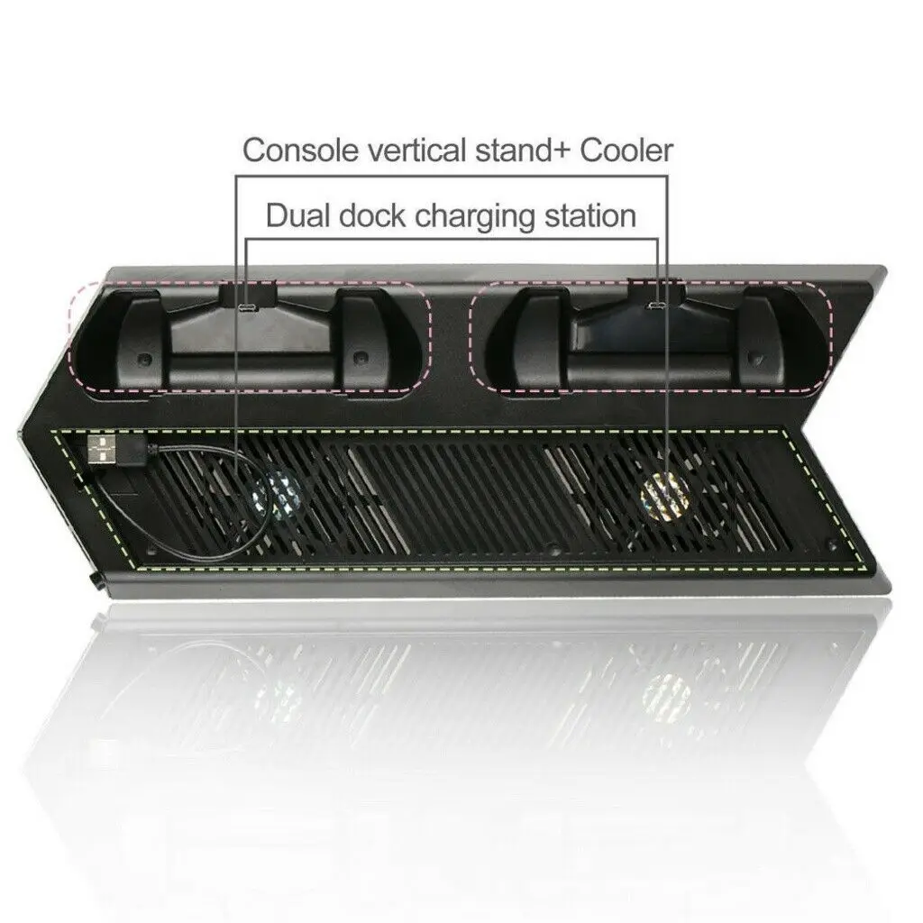 ТОНКАЯ вертикальная подставка для PS4 и контроллер охлаждения вентилятора