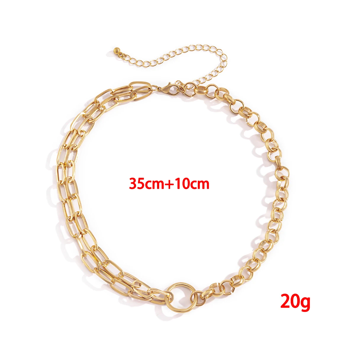 

2021 New Fashion Iron Chain Toggle Clasp Necklace Women Wedding Punk Minimalist Chunky Chain Linked Lariat Necklace Neck Jewelry