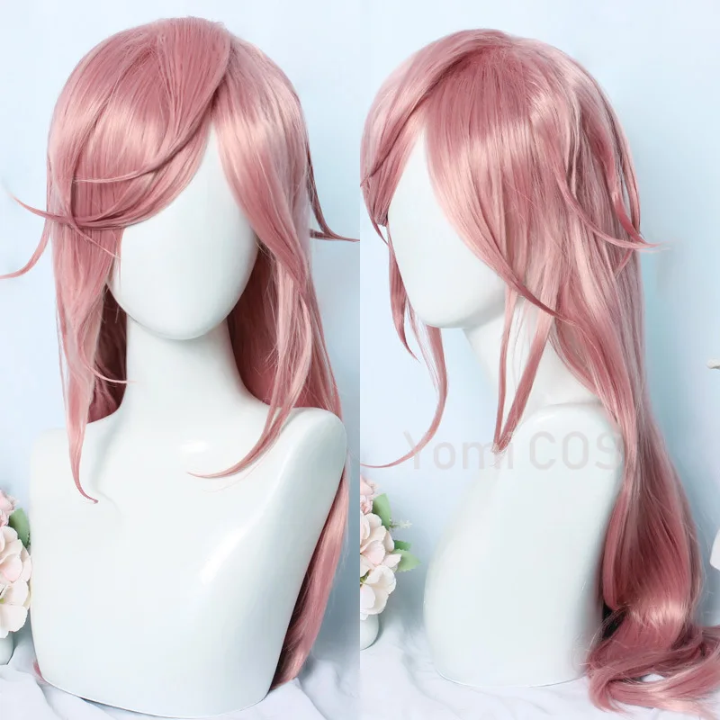 

Парик Tenkuu Shinpan из аниме с высокой талией, розовые длинные волосы для косплея на Хэллоуин