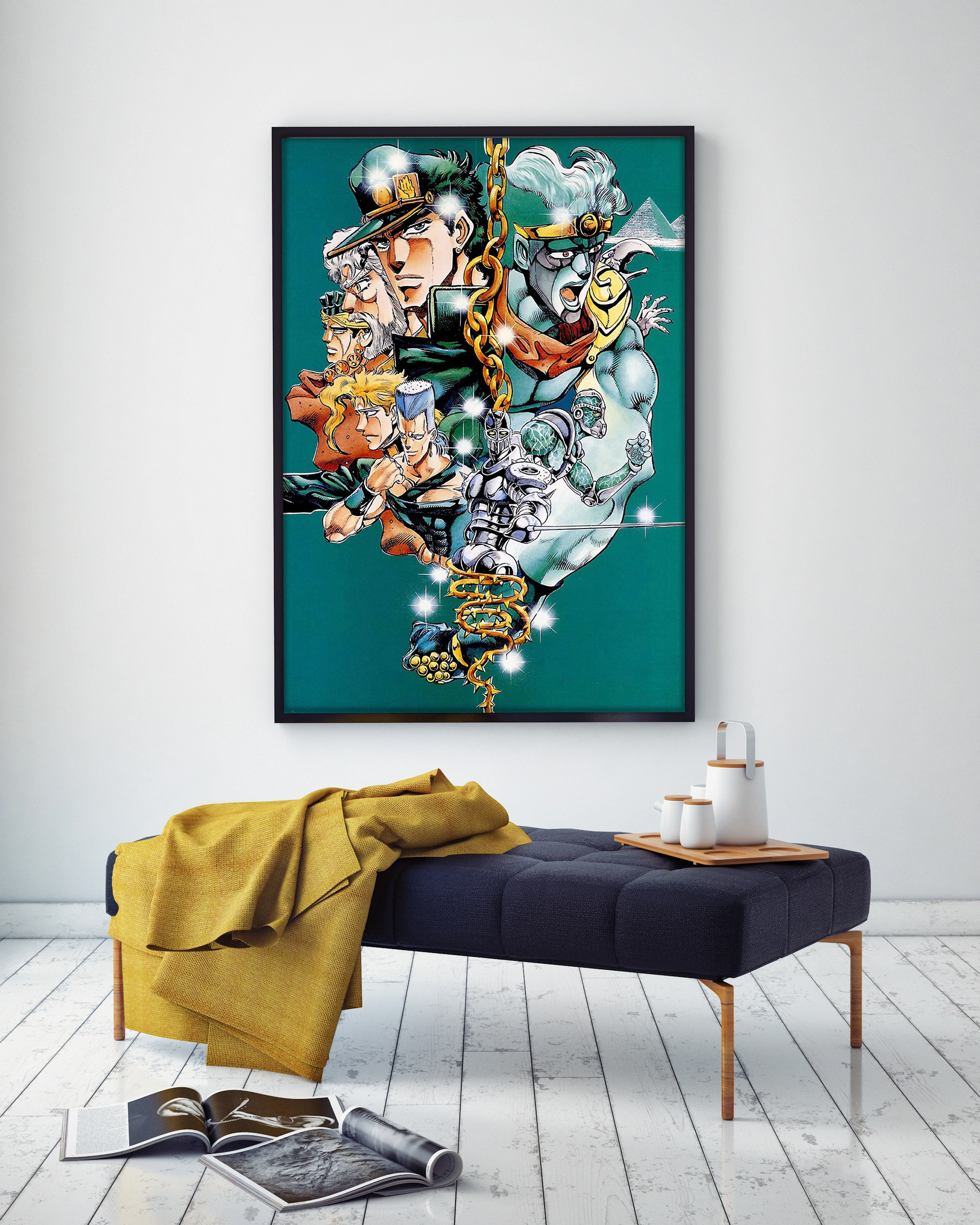 Винтажный постер Джоджо из аниме Невероятные приключения декоративный ретро с