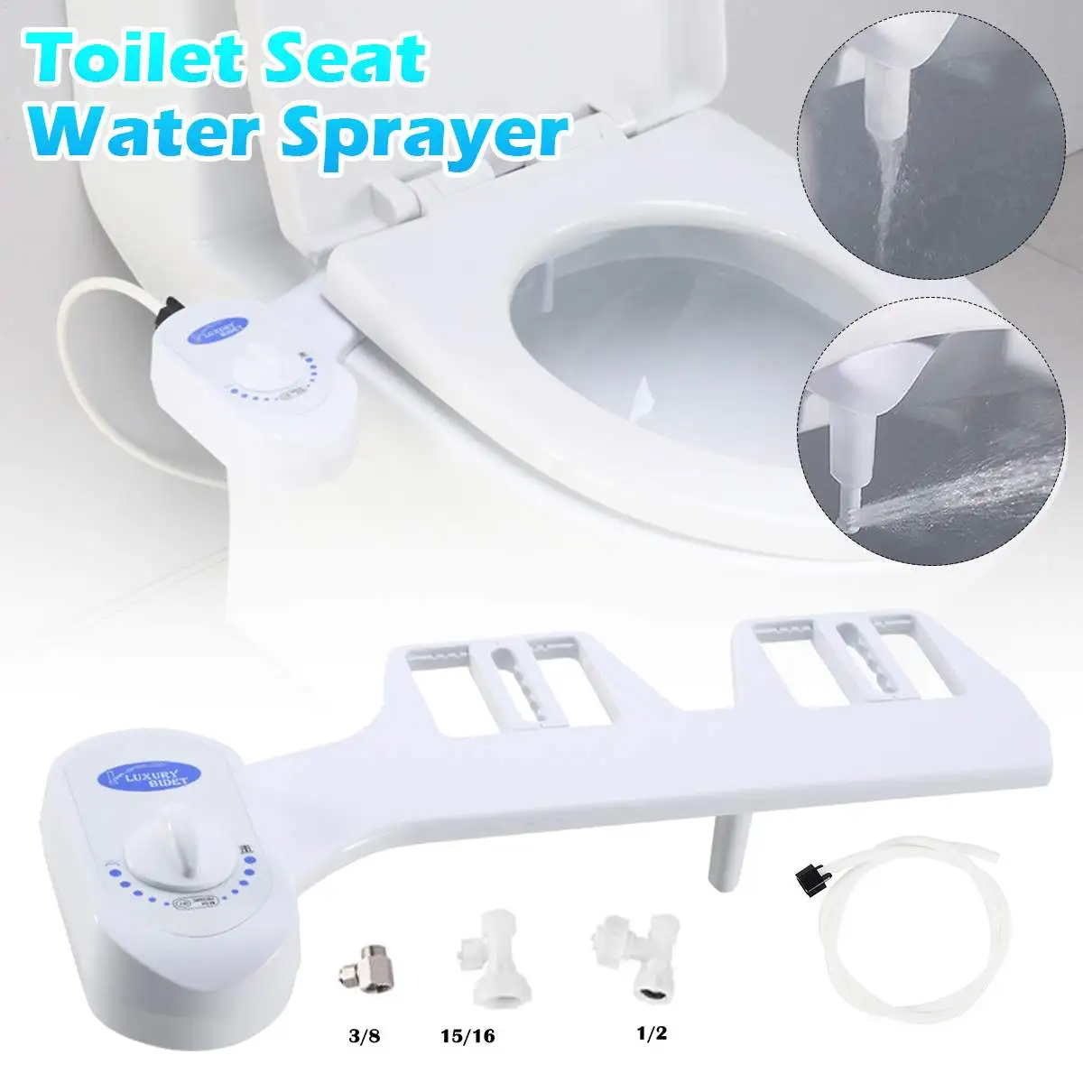 

Non-Electric Toilet Seat Bidet Attachment Toilet Bidet Self-Cleaning Nozzle-Fresh Water Bidet Sprayer Mechanical Washing Bidets