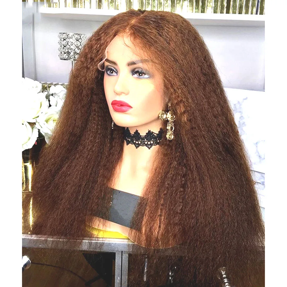 

Парик женский Синтетический на сетке средней длины, 24/26 дюйма, #30 цветов