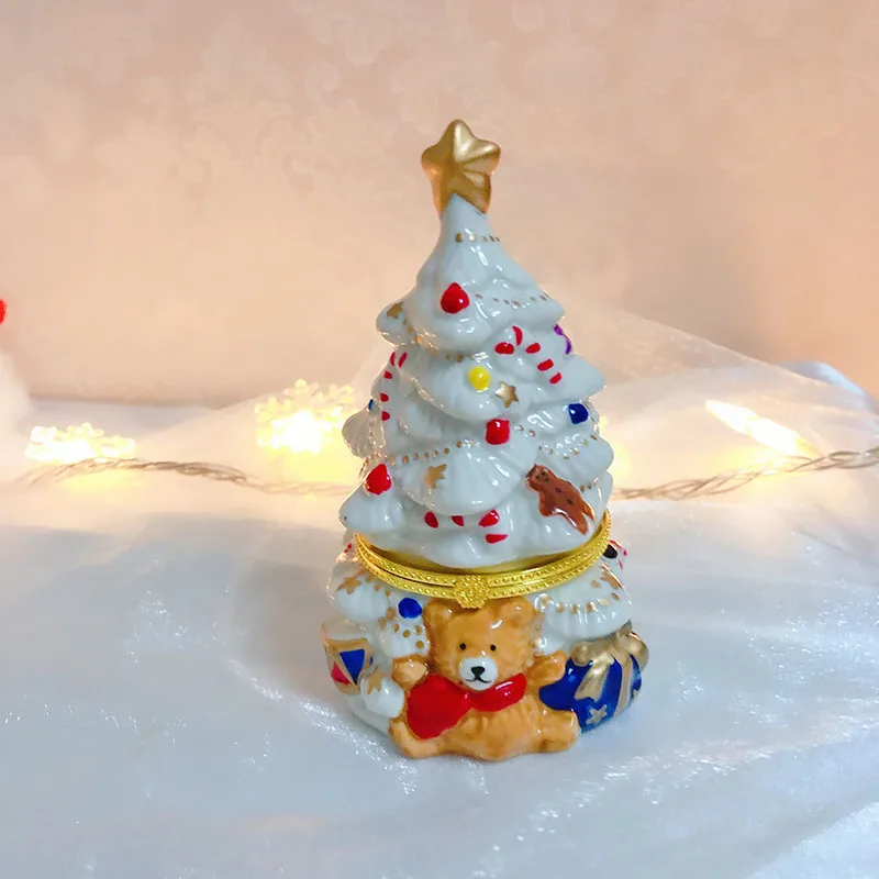 Шкатулка для ювелирных изделий в стиле ретро керамическая коробка хранения