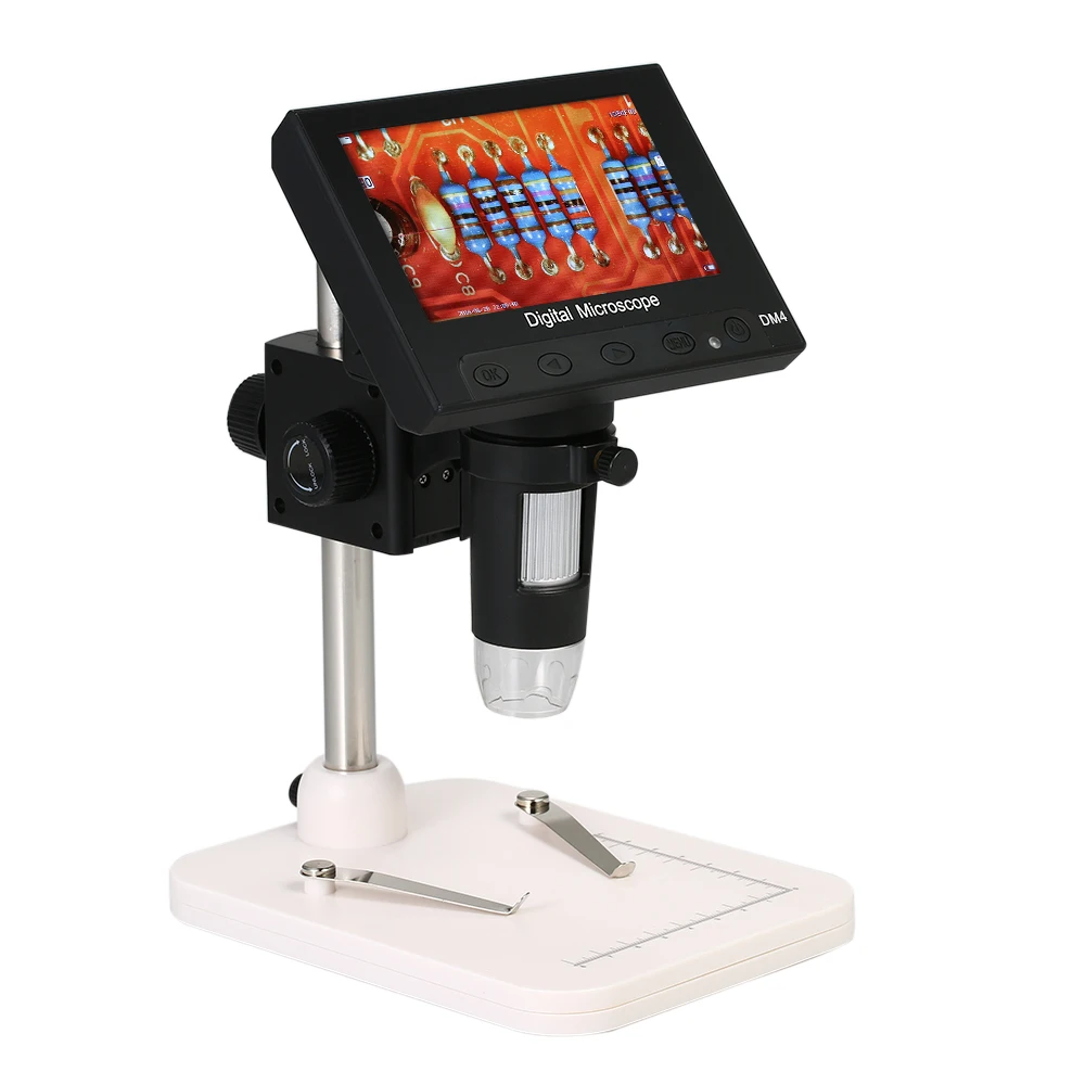 

1000X увеличение 4,3 "ЖК-дисплей Дисплей Портативный микроскоп 720P светодиодный цифровой Лупа с держателем для печатной платы инструмент для ре...