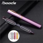 Очки iboode мужскиеженские для чтения компактные, элегантные портативные аксессуары для чтения при пресбиопии, с чехлом, + 1,0, 1,5, 2,0, 2,5