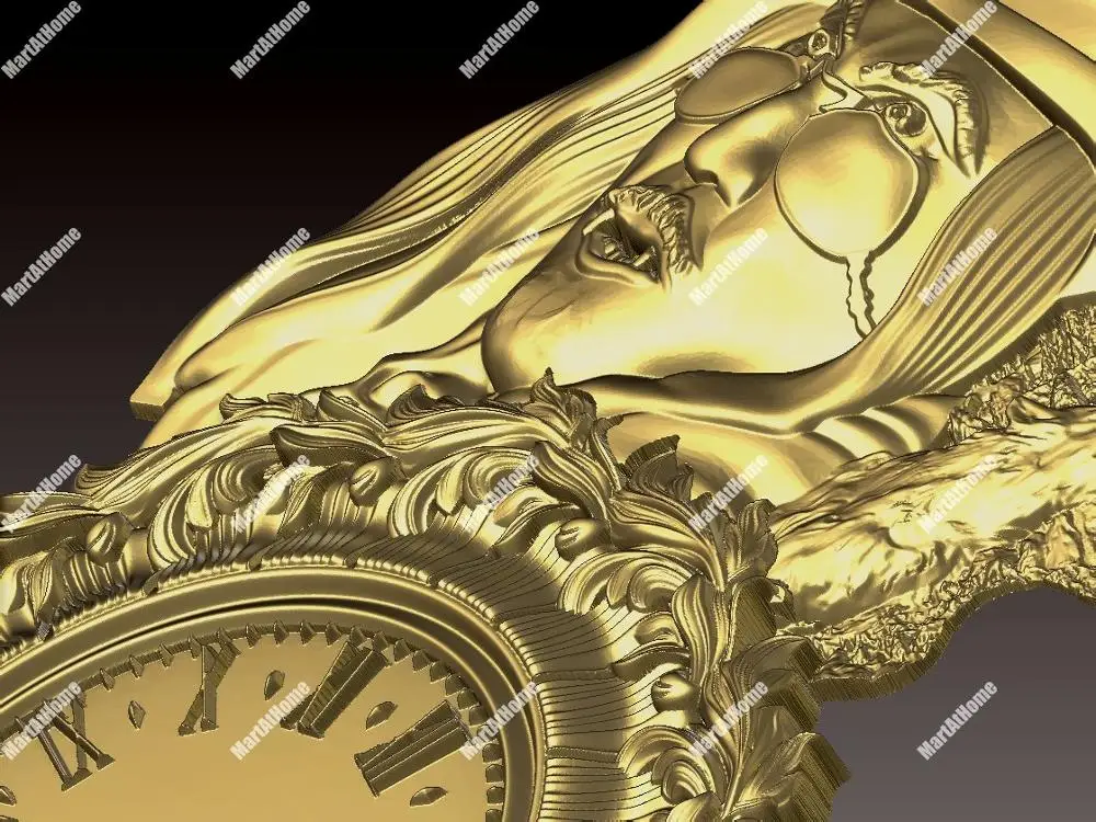 

Werewolf Clock 3D STL Model for CNC Router Engraving & 3D Printing Relief Support ZBrush Artcam Aspire Cut3D