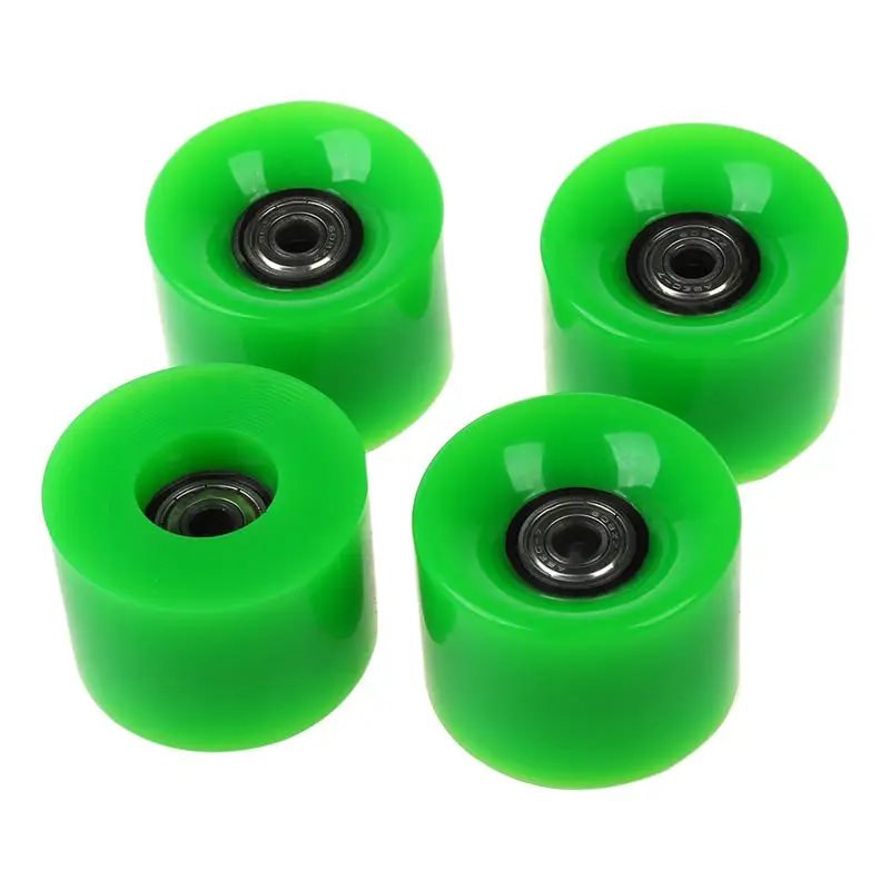 

Set Of 4 Skateboard Wheels 6cm Diameter and 4.5cm Width For Penny green