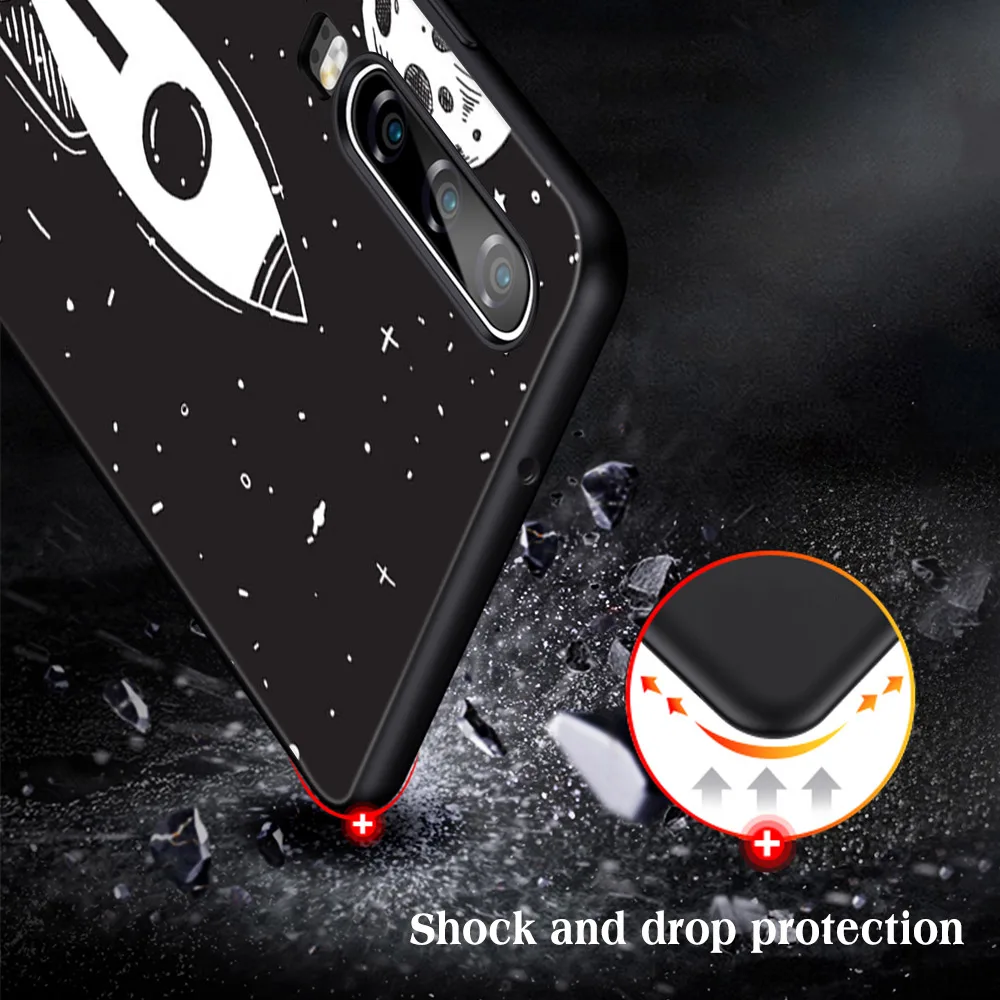 

Spaceship Case for Huawei P30 P40 P20 Lite Pro Mate 40 30 20 Lite Pro P Smart Plus Honor 30 20 9X Pro Lite Phone Cases Funda