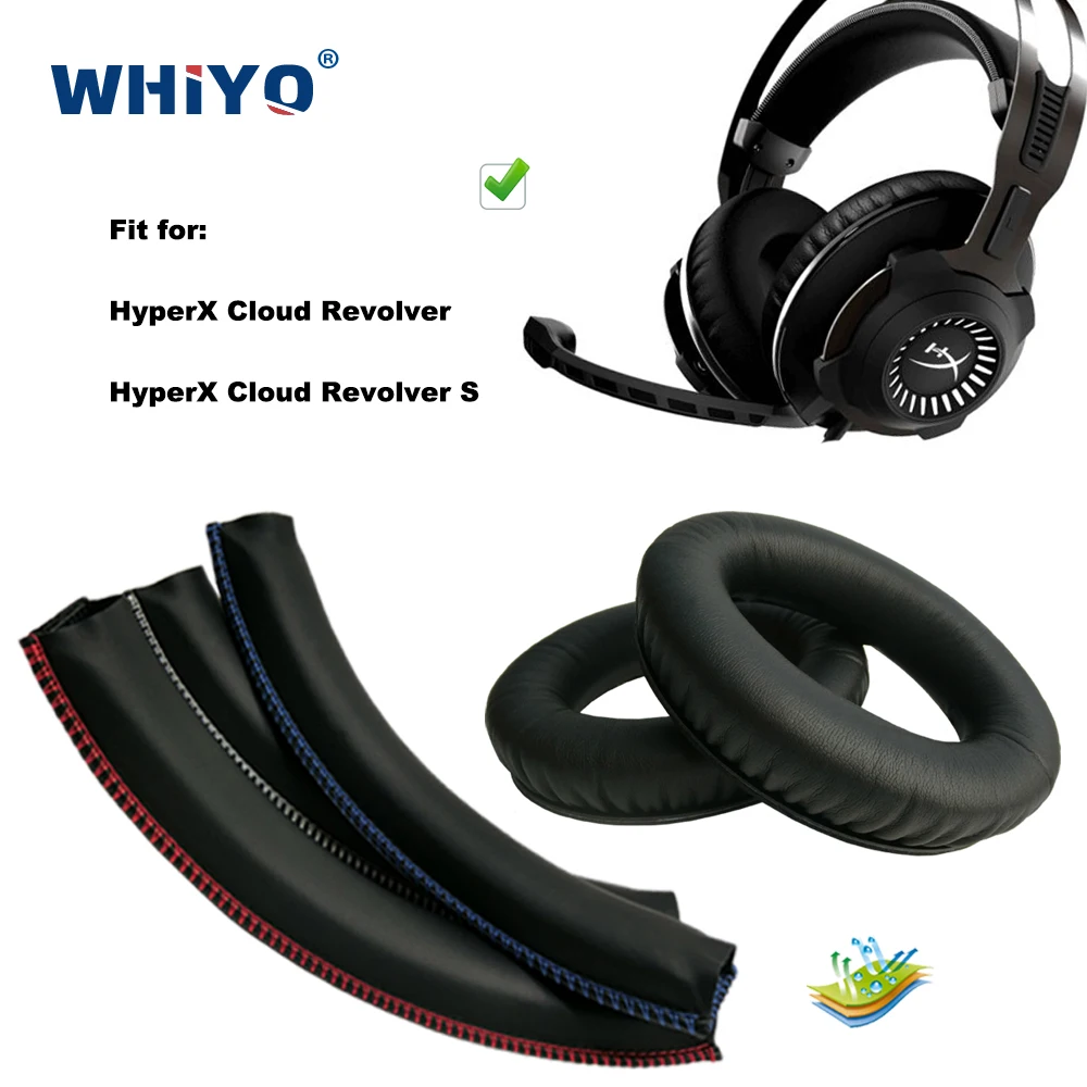 

Replacement Parts for HyperX Cloud Revolver Revolver S Headset Ear Pads Microphone Bumper Mic Headband Earmuff