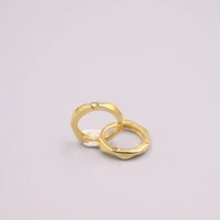 real pure 18k yellow gold earrings geometry circle hoop small earrings about 1 1 1g for men woman gift