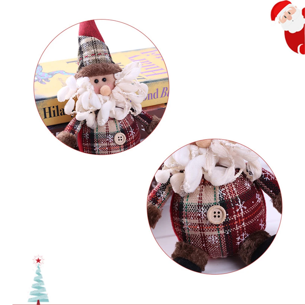 

Christmas Tree Hanging Ornament Christmas Santa Snowman Elk Doll Toys Xmas Gift Party New Year Kids Christmas Indoor Room Decor