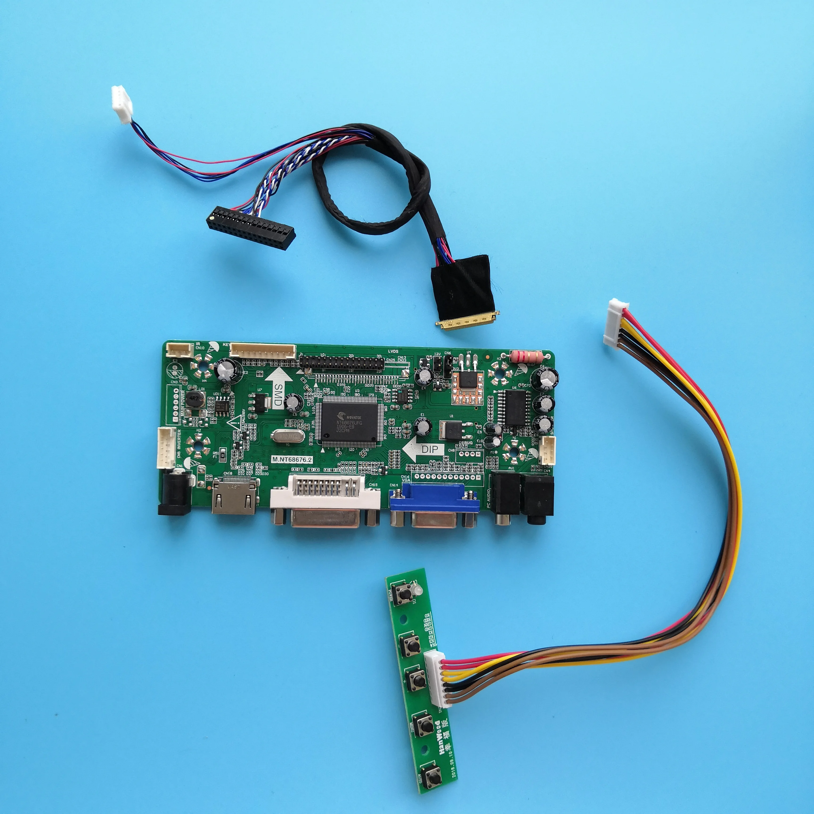 

Комплект для Φ/TLA2/TLA3 HDMI-совместимый с DVI M.NT68676 VGA экран 1366X76 8 светодиодный LCD 40pin LVDS плата контроллера 13,3"