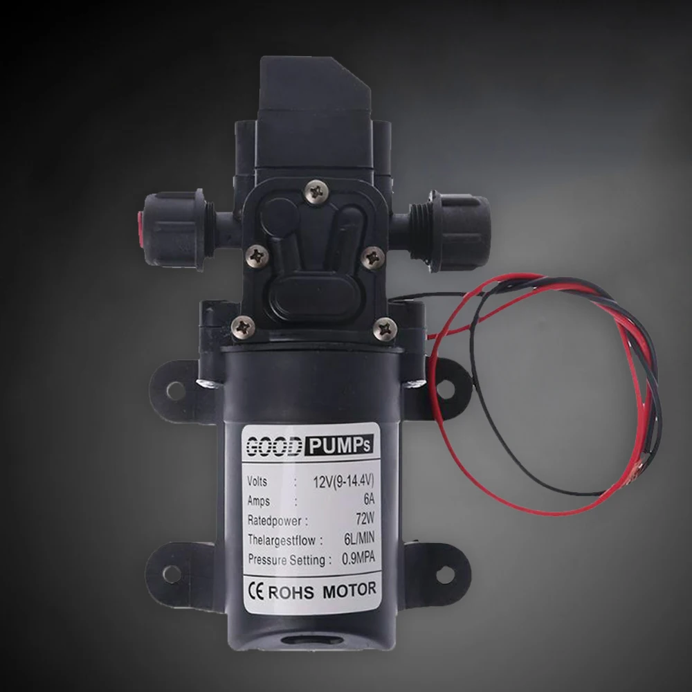 

12V70W Double Thread Self-Priming Cooling Pump High Pressure Car Wash Intelligent Diaphragm Pump