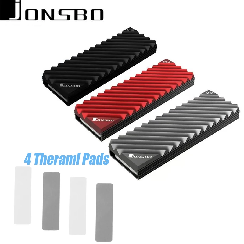 

Jonsbo M2-3 SSD NVMe Heat Sink Heatsink M2 2280 SSD Hard Disk Aluminum Heat Sink with Thermal Pad for SSD M.2 Desktop PC Thermal