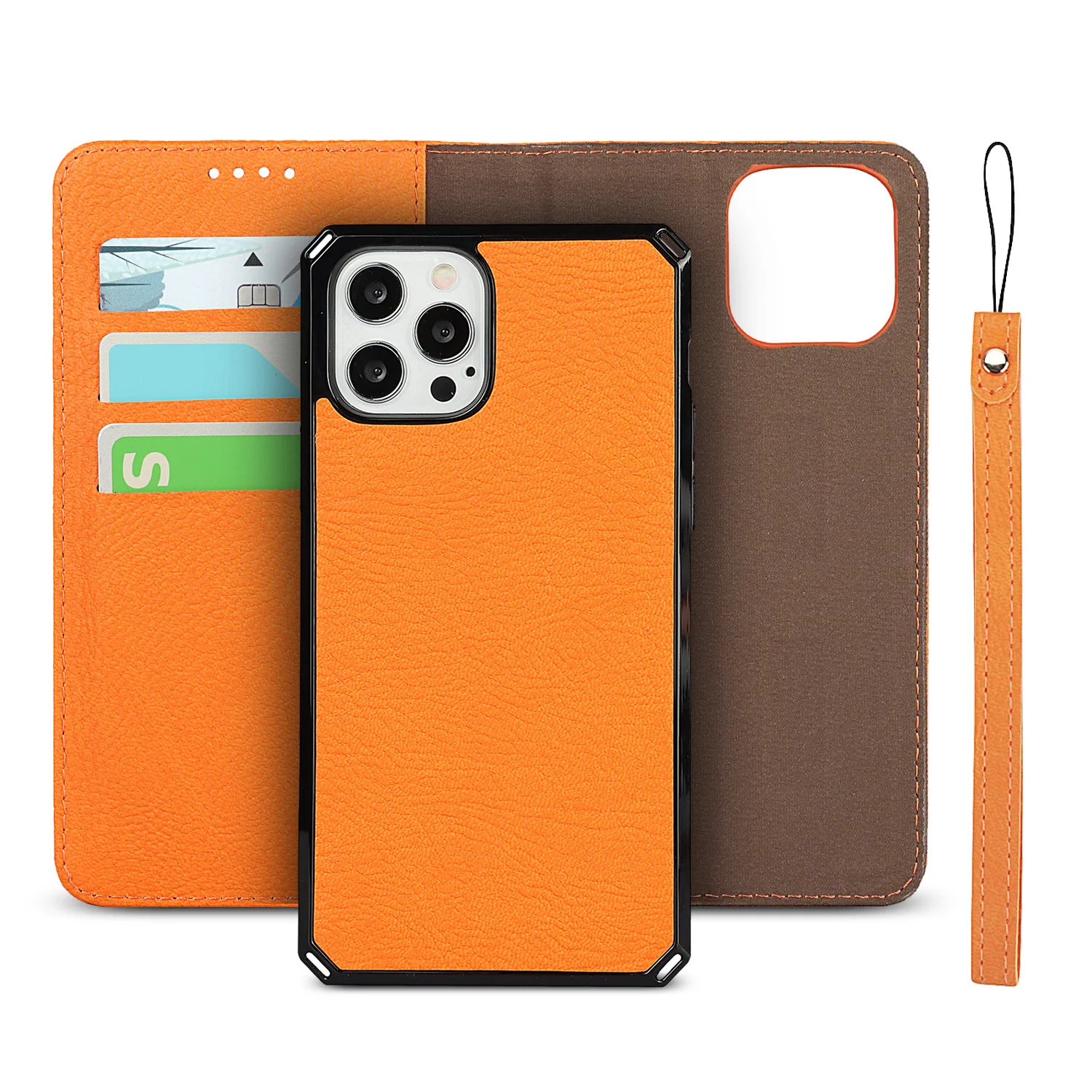 

2 in 1 Detachable Leather Case for iPhone 14 13 12 11 Pro Max XS XR X 7 8 Plus Case Flip Card Holder Magnetic Wallet Coque