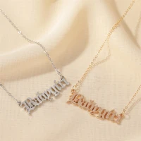 baby girl letter pendant necklaces for women teens girls wedding party daily fashion jewelry trendy gold silver chain necklace