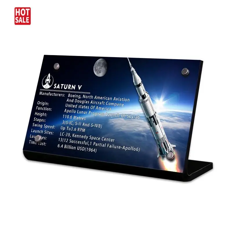 

The Acrylic display stand brand for creator 21309 idea Apollo Saturn V toys building blocks collection Children's toys