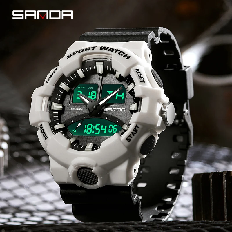 Часы наручные SANDA Мужские Цифровые Брендовые спортивные модные