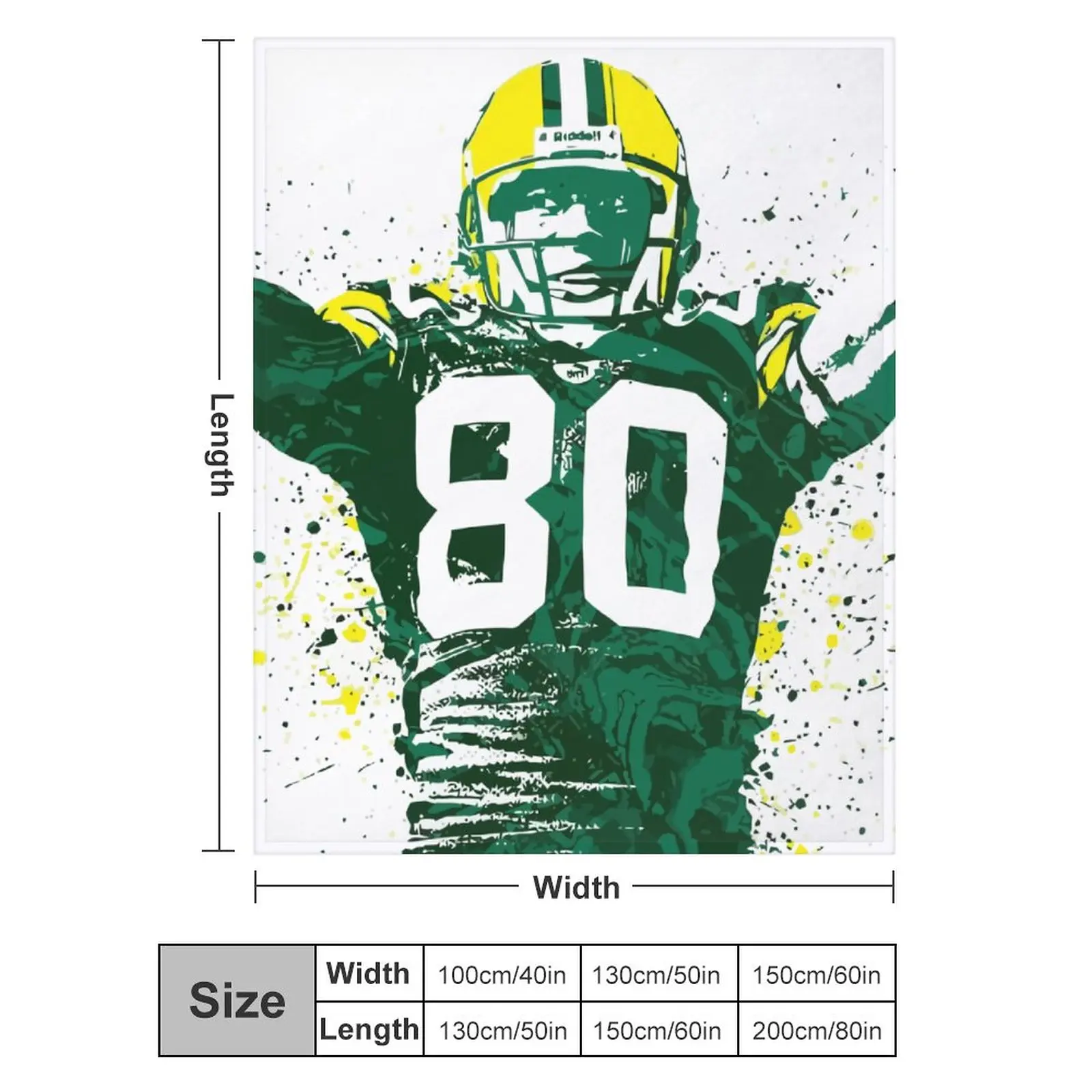 

Blanket 80 Donald Driver Ultra Soft Micro Fleece Cozy Lightweight Microfiber Flannel All Season Living Room Bedroom Vertical