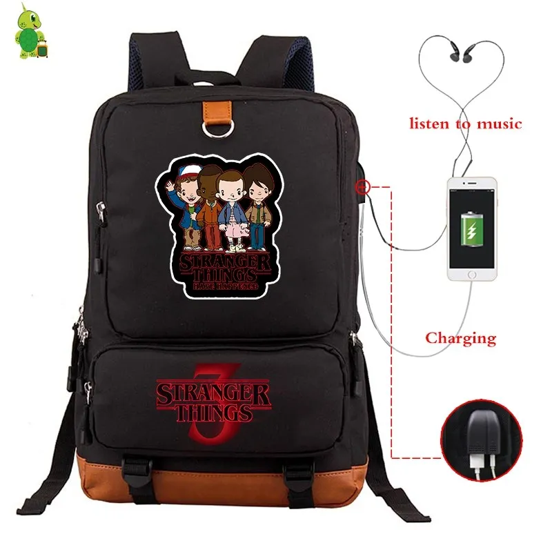 6 Mochila странные вещи рюкзаки мужские женские рюкзак USB зарядка путешествия ноутбук рюкзак большие школьные сумки для подростков мальчиков девочек - Цвет: 6