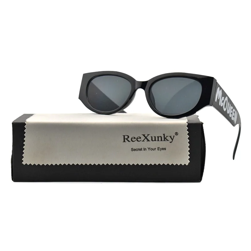 

Солнцезащитные очки «кошачий глаз» UV400 для мужчин и женщин, винтажные Роскошные брендовые дизайнерские солнечные очки с надписью в ретро ст...