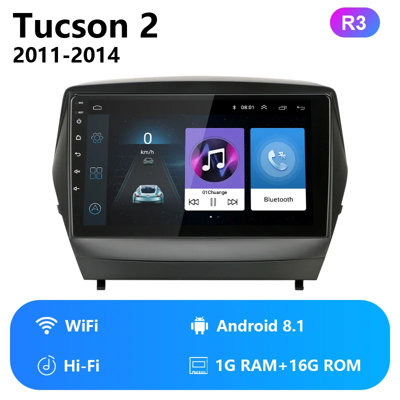 wifi version Jansite " Автомобильный радиоплеер для hyundai Tucson 2 2011- Авторадио Android 2G+ 32G Сенсорное зеркало-link плееры с рамкой - Цвет: wifi version