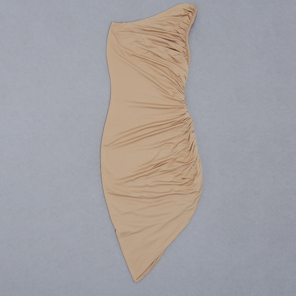 

2021 New Fashion Women Beige Sleeveless Dress