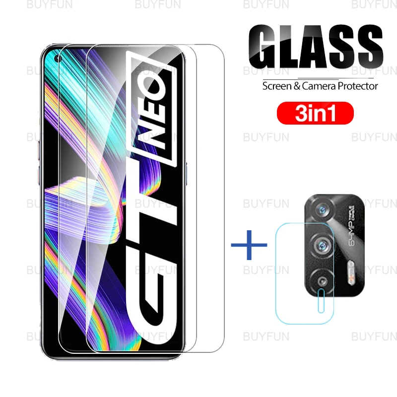 

Защитное стекло 3 в 1 для Realme GT Neo, 6,43 дюйма, HD, полное покрытие экрана