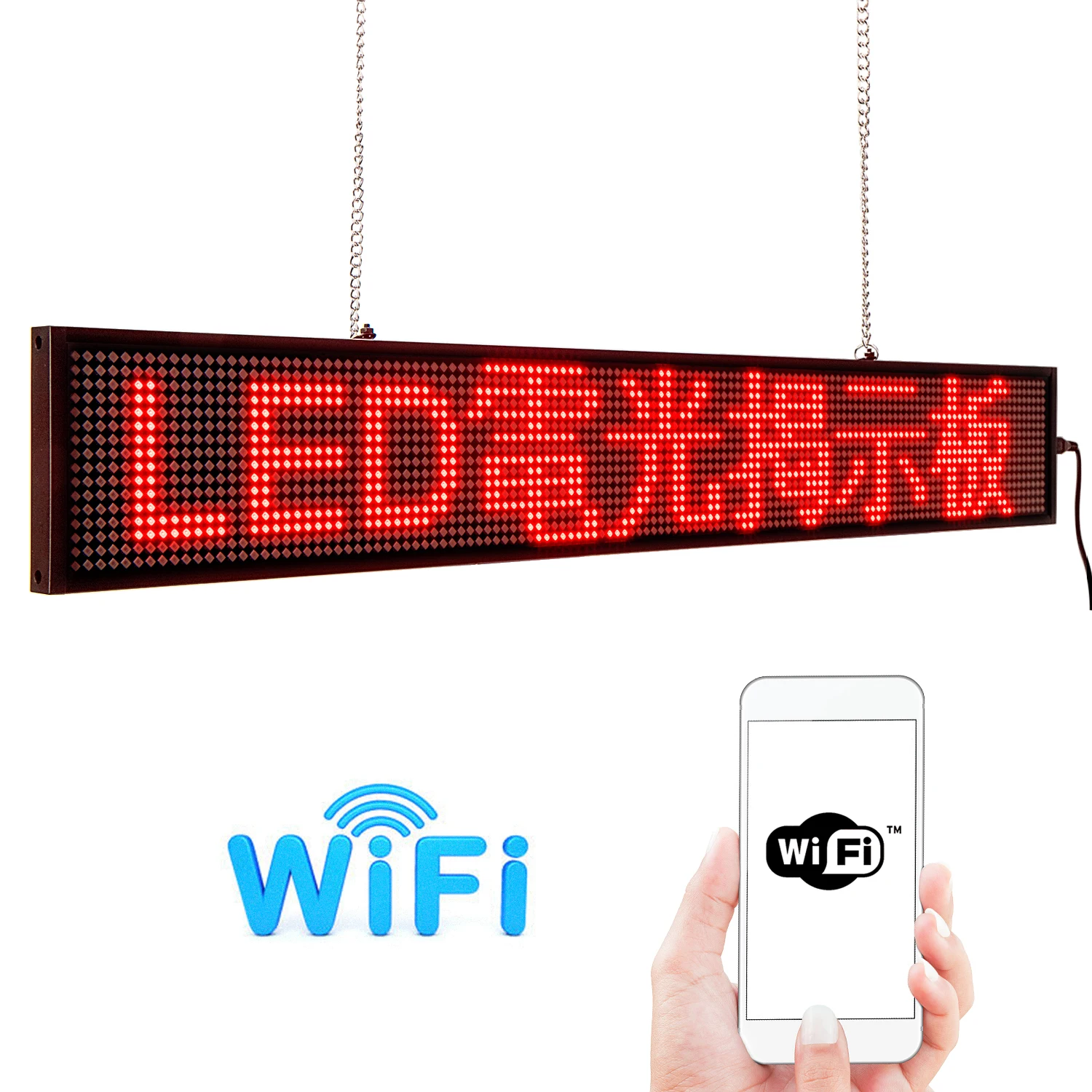 P5 66 см/26 дюймов WiFi SMD СВЕТОДИОДНЫЙ рекламный знак красный сообщение