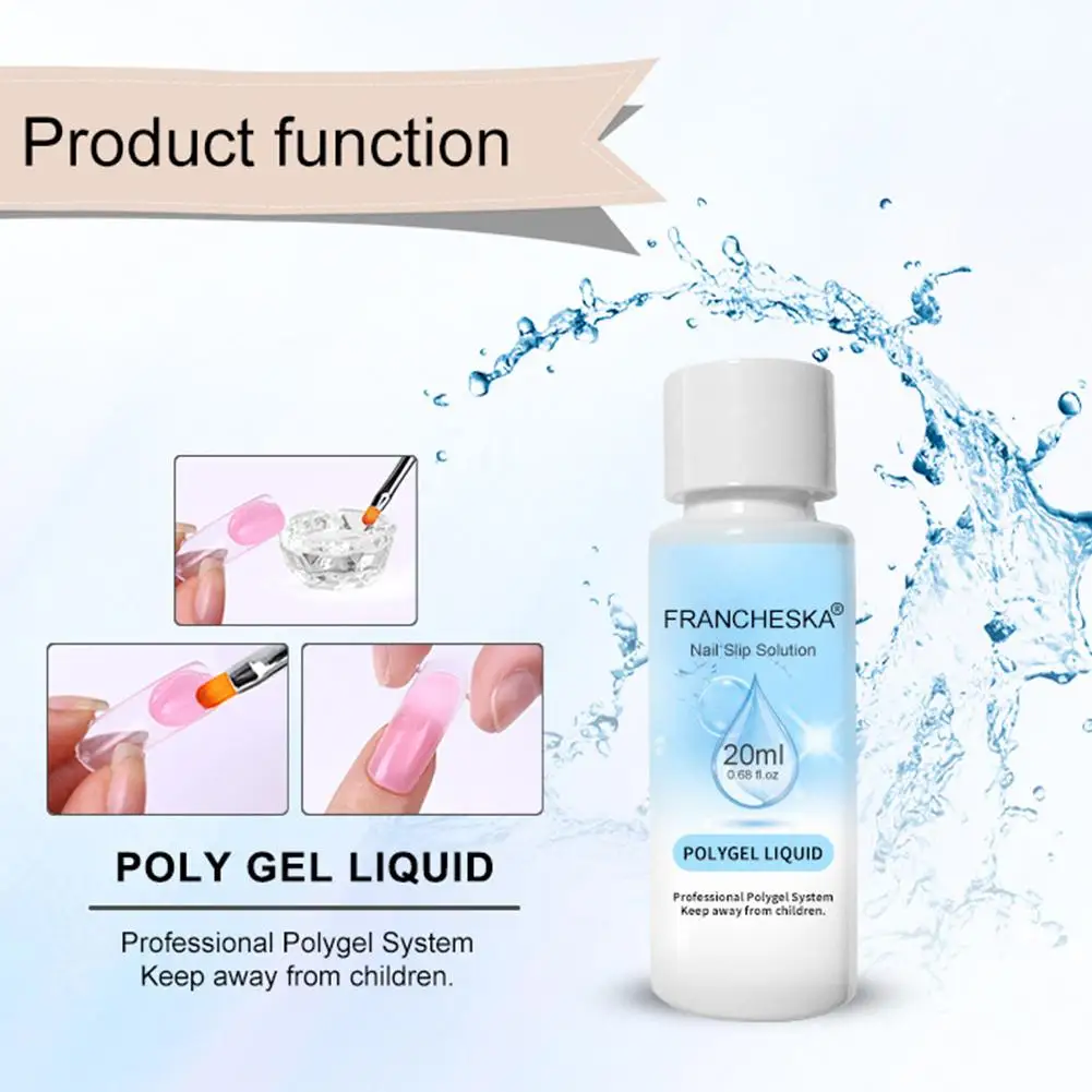 УФ полигель для быстрого наращивания ногтей жидкий раствор лак акрилового гель