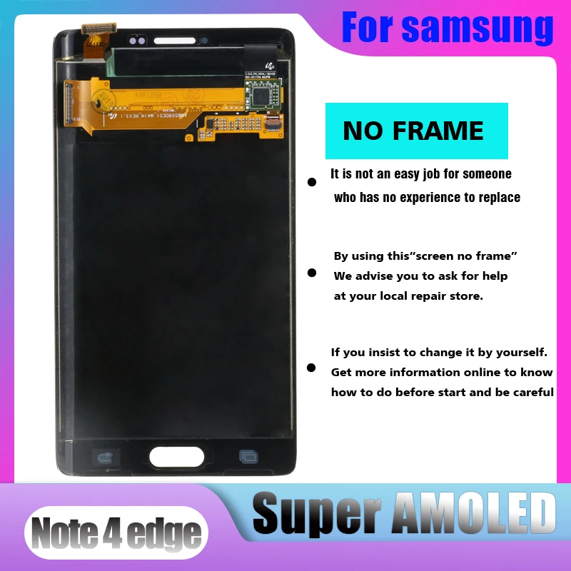 ЖК дисплей Super AMOLED 5 6 &quotNote 4 Edge для Samsung Galaxy Note4 N915 N9150 N915F с сенсорным экраном и