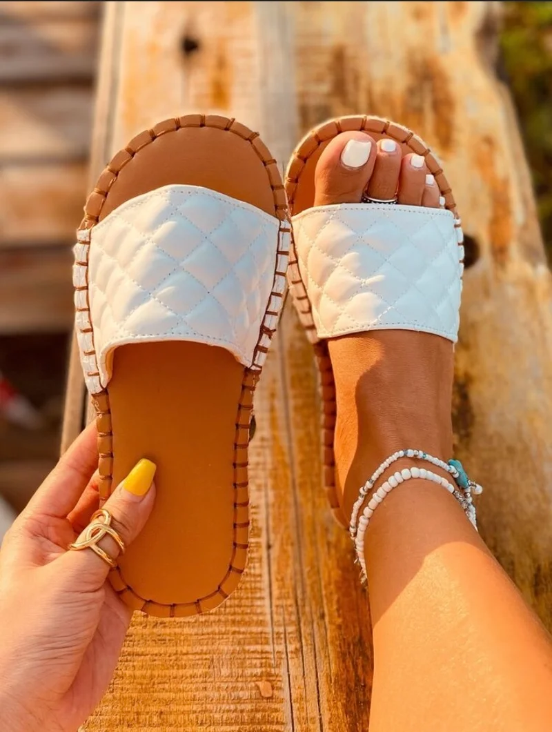 

Women Slippers 2021 Summer New Rome Retro Sandals Flat Casual Shoes Female Slip on Slides Woman Shoes Plus Size Sandalias Mujer
