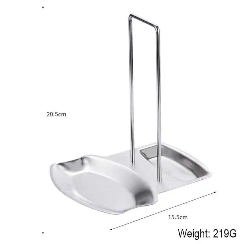 

Pote holder stainless steel lid kitchen soup spoon Organizer support shelf for home pan pot cover in kitchen accessories