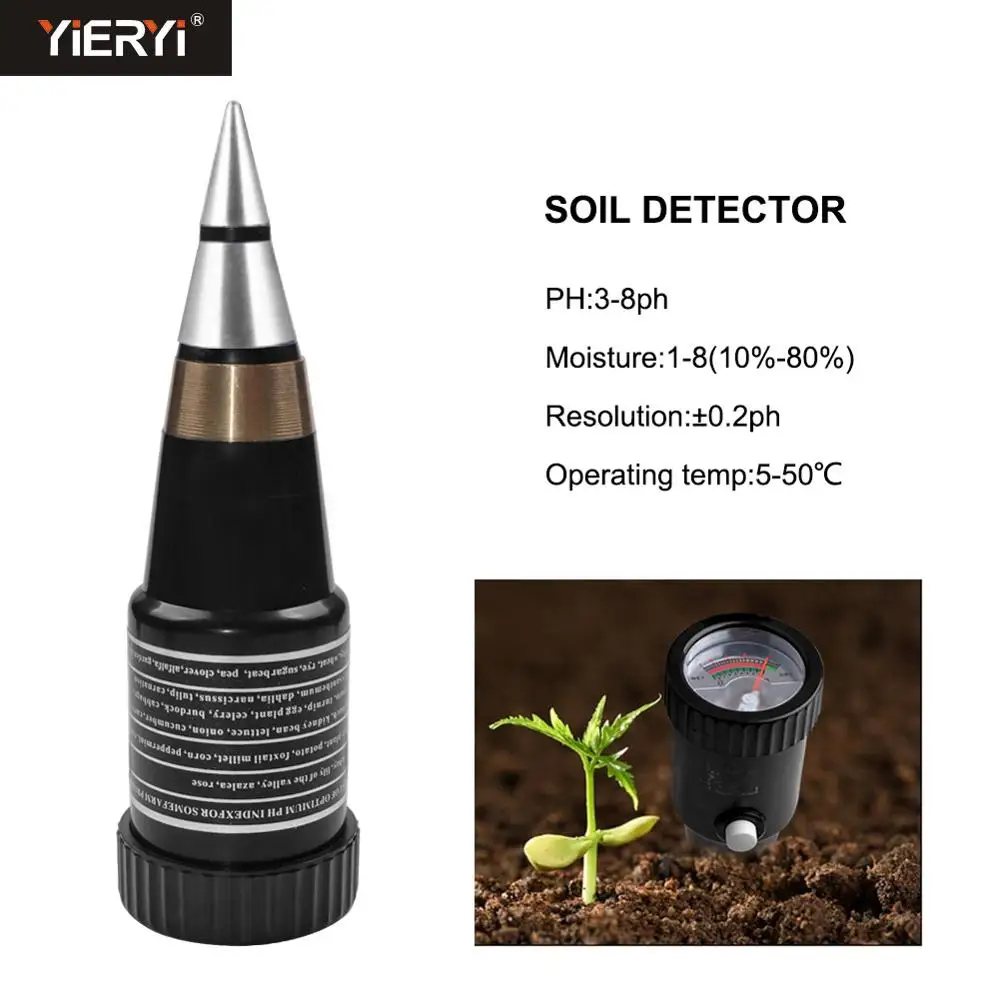 Измеритель влажности почвы Yieryi цифровой ручной прибор для измерения PH диапазон 3