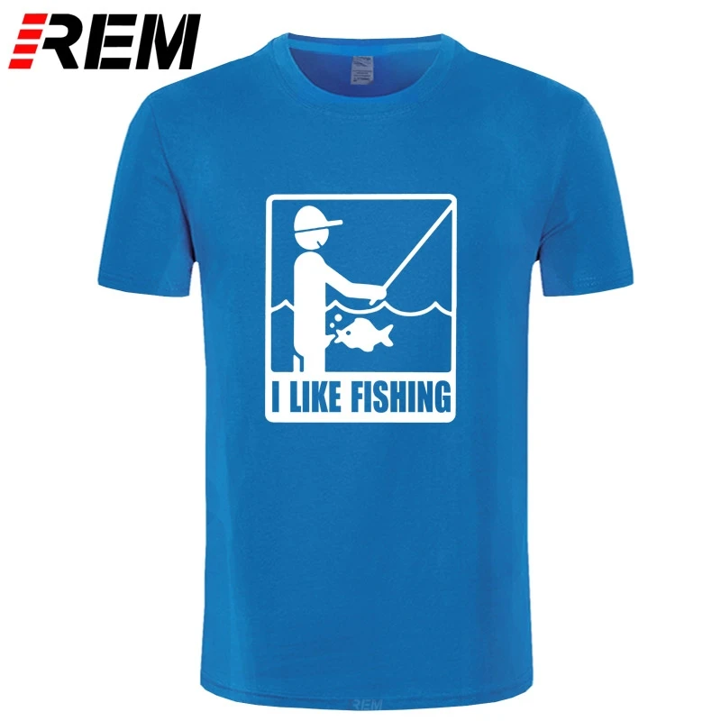 Футболка для рыбалки с забавным буквенным принтом I Like Fishing мужские футболки Humor