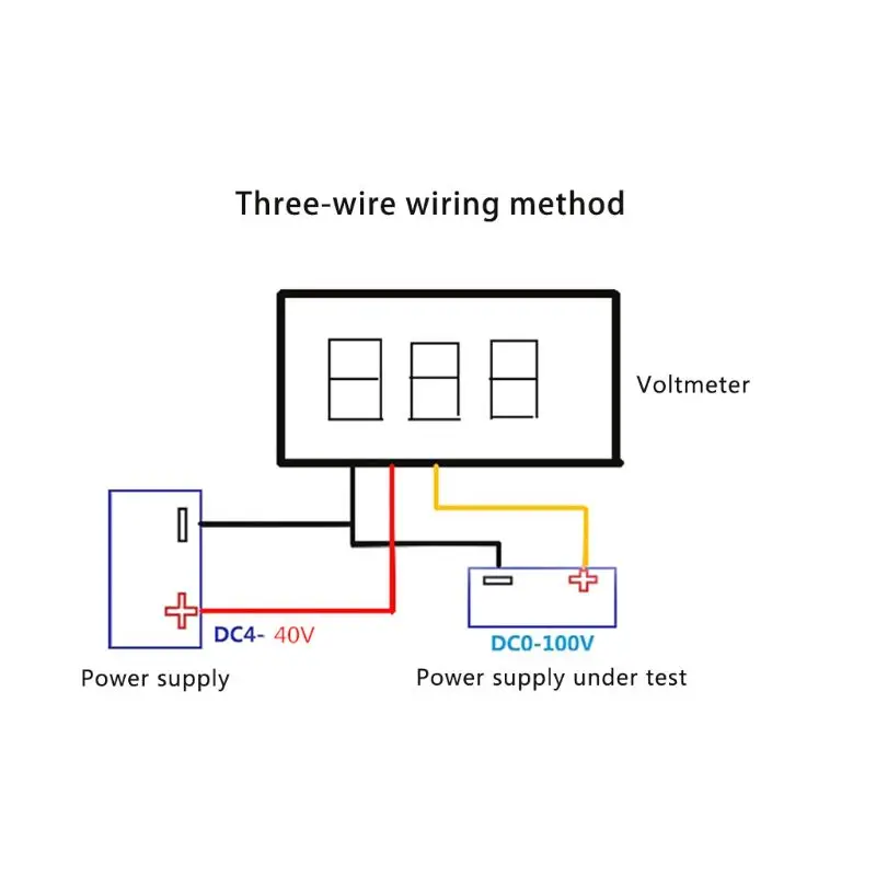 0 28 дюймов Мини DC 100 в 3 провода светодиодный дисплей Цифровой вольтметр датчик