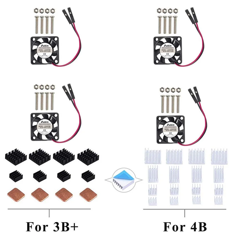 

Raspberry Pi 4 Fan, Raspberry Pi Cooling Fan 30x30x7mm DC 5V Brushless Cooling Fan Raspberry Pi Heatsink Pi 4 Model B 3B+ Pi 3