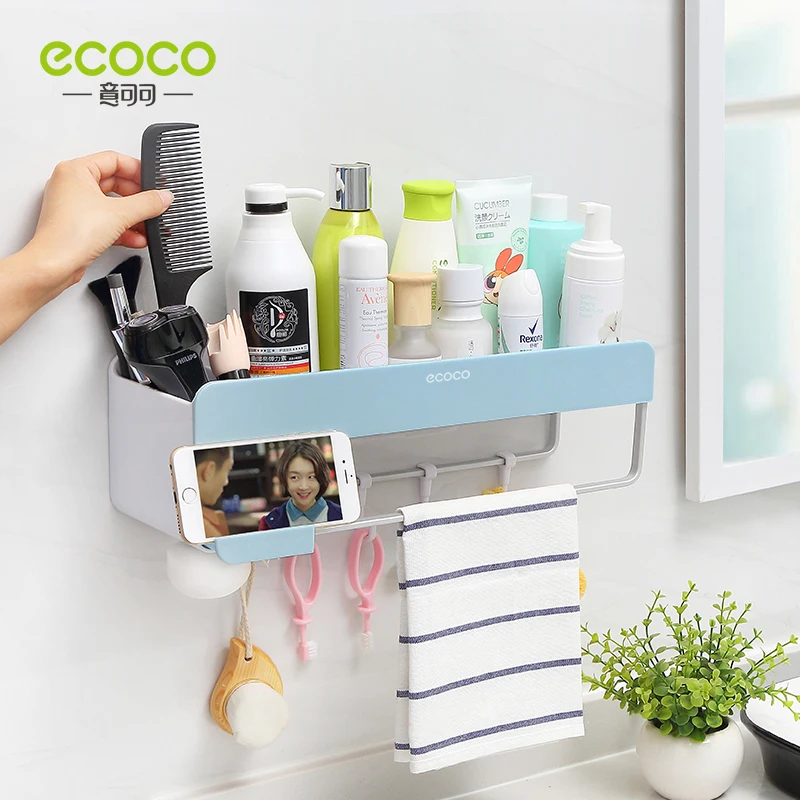 

ECOCO Multifunction Kitchen Bathroom Shelf Bathroom Shower Sheves Bathroom Accessories Storage Basket Rack Organizer Holder