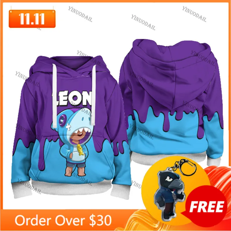 

MAX Cartoon Hoodie NITA Stars Shooting Game 6 To 19 Years Kids Leon Sweatshirt 3D Hoodie Boys Girls Tops Teen Clothes